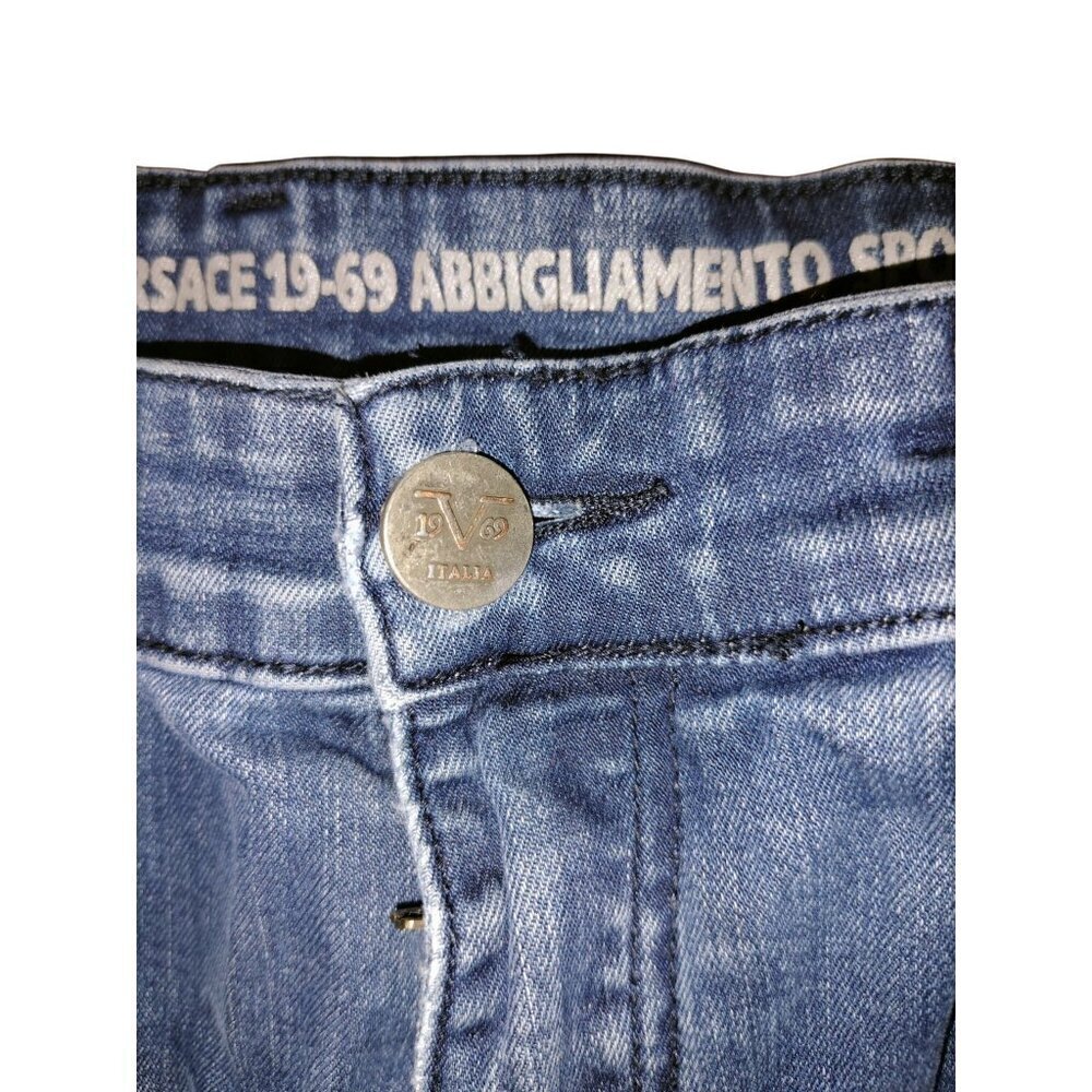 Versace 19.69 Abbigliamento Sportivo Mens W32 L32 Distressed Blue Jeans - Picture 6 of 6